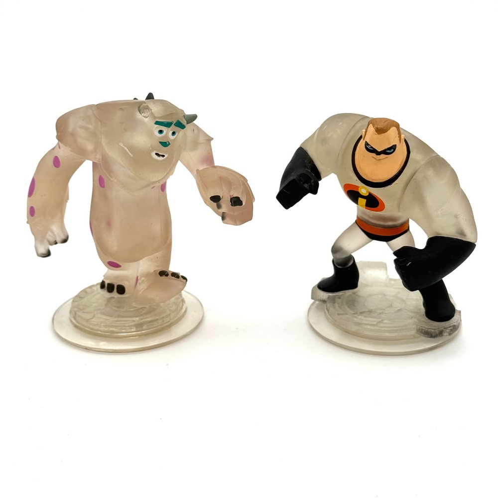 Disney Infinity 1.0 Crystal Sulley Crystal Mr Incredible Figure Lot Pixar